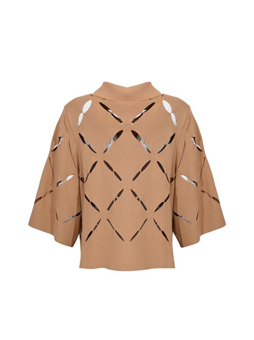 Cardigan Miranda in viscosa stretch con intagli Liviana Conti | F6SA90U72-0